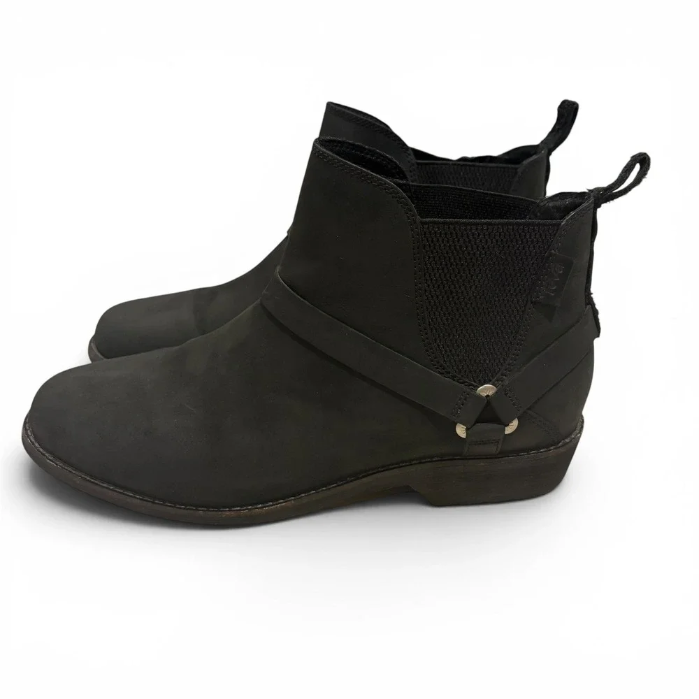 Teva De La Vina Dos Chelsea Boots Black Waterproof Leather Women's 10 Boots